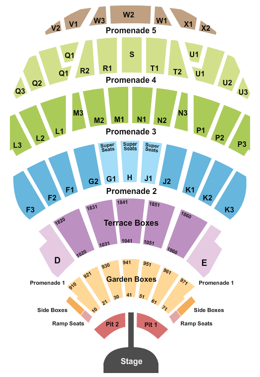 Hollywood Bowl Hollywood Bowl Seating Chart